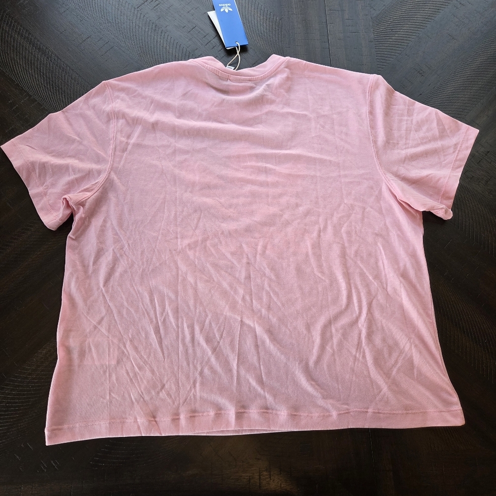 Adidas Originals Women's Trefoil Boxy T-Shirt True Pink Large Activewear Sports - Picture 6 of 7